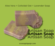 Load image into Gallery viewer, Aloe Vera + Colloidal Oat + Lavender Soap

